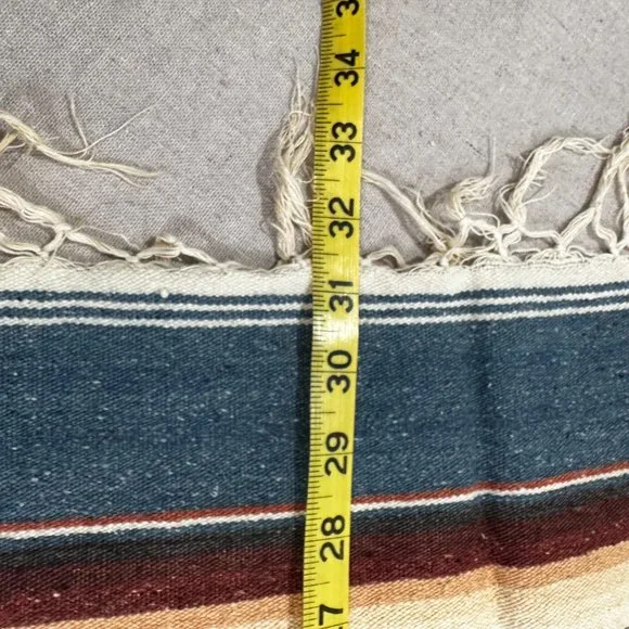 Vintage Chimayo Southwestern Small Rug Woven Wool New Mexico Table Runner - Picture 5 of 5